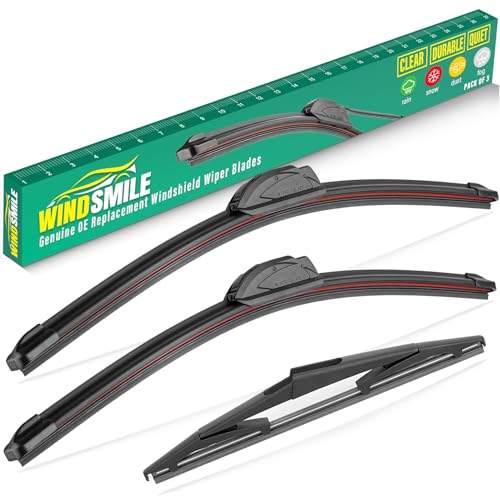 Image of 24 inch 16 inch 10 inch Windshield Wiper Blades Replacement for Toyota Corolla Cross 2022 2023 2024 2025 Premium All Weather Front Rear Wipers Set - OEM Quality (Pack of 3)