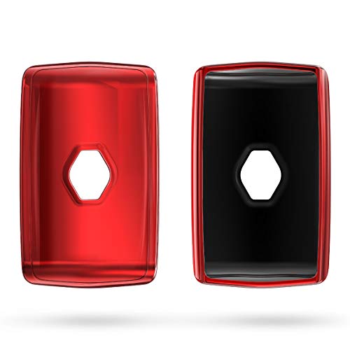 kwmobile Funda para Mando Compatible con Renault Llave de Coche Smart Key de 4 Botones (Solo Keyless Go) - Funda TPU Llave con Botones de Llave...