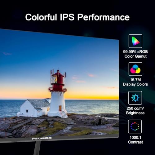 Minifire Écran 24 Pouces FHD, 100Hz, 1ms (OD), Adaptive-Sync, Ports USB-C & HDMI 1.4, Mode Anti-Lumière Bleue, sans Scintillement, Angle Large 178° Moniteur - MF24X3AL – Image 6