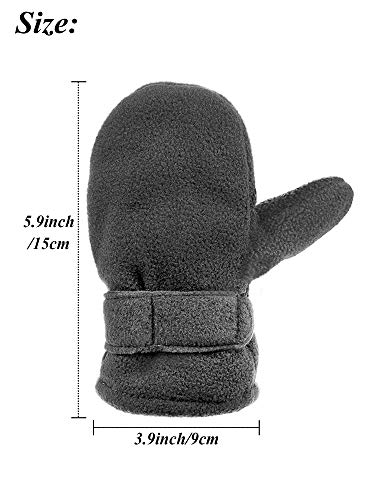 3 Pairs Baby Toddler Winter Mittens Warm Fleece Kids Mittens Baby Snow Skiing Gloves for Boys and Girls Aged 2-4 Years2