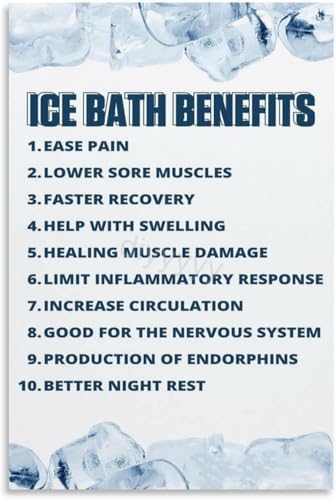 Cold Plunge Benefits Art Poster Metal Tin Sign Wall Art