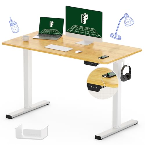 FLEXISPOT Adjustable Desk Quick Assembly Electric Standing Desk w...