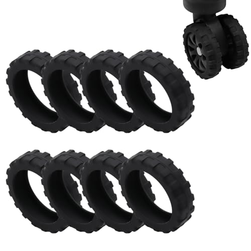 Luggage Wheel Protector Covers - 8pcs Silicone Spinner Wheel Protectors, Shock‑proof Waterproof Cover | Multipurpose Wear‑resistant Annti‑noise Travel Accessories for 2.17–2.68 in Luggage Casters