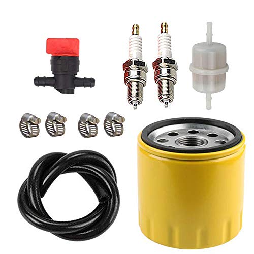 32-083-09-S Air Filter With 52 050 02-S Oil Filter Spark Plug Tune Up Kit Compatible With Kohler 32 083 09 32 883 09-S1 Kt610 Kt620 Kt715 Kt725 Kt730 Kt735 Kt740 Kt745 19Hp-26Hp Engine Mtd Lawn Mower #TOP5