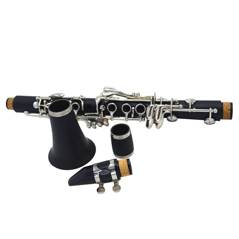 E-flat Bakelite body niklowany 17-klawiszowy instrument klarnetowy dla początkujących do zabawy