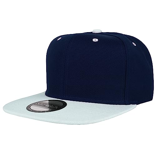 Image of Gelante Snapback Hats for Men - Flat Bill Brim Baseball Cap Hat - Plain Blank Adjustable