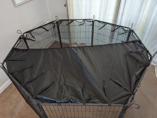 Speedwellstar Large COVER for 8 Side (65 cm each side) Sun Shade Heavy Duty Pet Pen Play Dog Cage Crate Fitted Elastic(Large Cover)