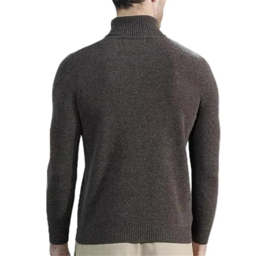 Men's Turtleneck Knitted Sweater Long Sleeve Thick Pullover Casual Warm Jumper4