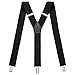 Produktbild Sencillo Herren Hosenträger mit Starken Clips Y-Form, Schwarz, 120 cm lang x 3,5 cm breit