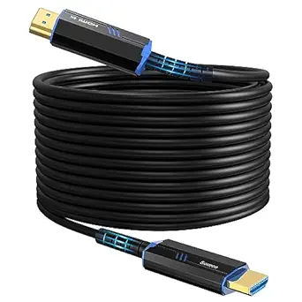 8K Long HDMI Fiber Optic Cable 165Feet/50m, HDMI 2.1 Cable 165FT, 8K@60hz, 4K@120hz, 48Gbps Ultra High Speed, Support HDR, eARC, Compatible for PC, HDTV, playstation4, PS5, Xbox Series X, RTX4090/4080