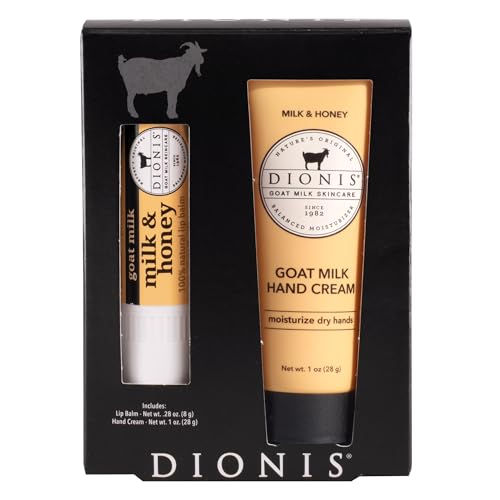 Dionis Goat Milk Milk & Honey Hand Cream and Lip Balm Set