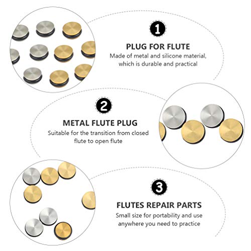 ARTIBETTER 10Pcs Plugue para Orifício de Flauta Plugue de Flauta de Silicone para Chaves de Flauta P