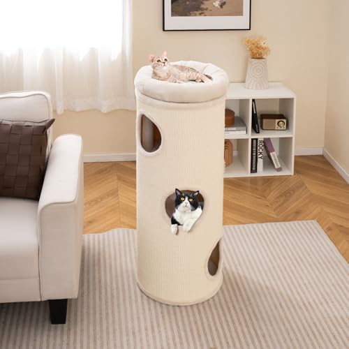 Casa para gatos 4 pisos, 49 pulg. con rascador de sisal miniatura 2