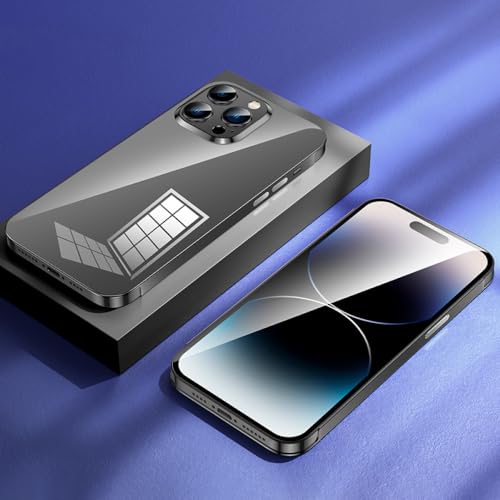 Coque de protection iPhone 14 Pro Max robuste en métal galvanisé noir mat