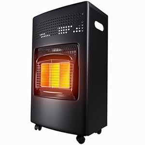 Tronitechnik® Heizgerät 4200 Watt 3 Stufen Gasheizofen Gasheizgerät Gasheizer Keramik Gasofen Gasstrahler für Gasflasche Propangas Heizer, Heizung inkl. Gasdruckregler mobil energiesparend