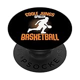 Coole Jungs spielen Basketball Basketballer Jungen Kinder PopSockets mit austauschbarem PopGrip