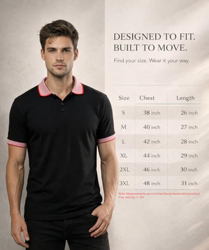 Image of Scott International Men's Cotton Polo T-Shirt | Regular Fit | Breathable & Soft Fabric | Classic Collar with Button Placket | Casual & Office Wear | Summer Essential Polo Tee for Men