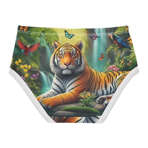 Cool Tiger Tropical Girls Underwear Toddler 2t Cotton Panties Little Girl Bright Briefs Underpants2
