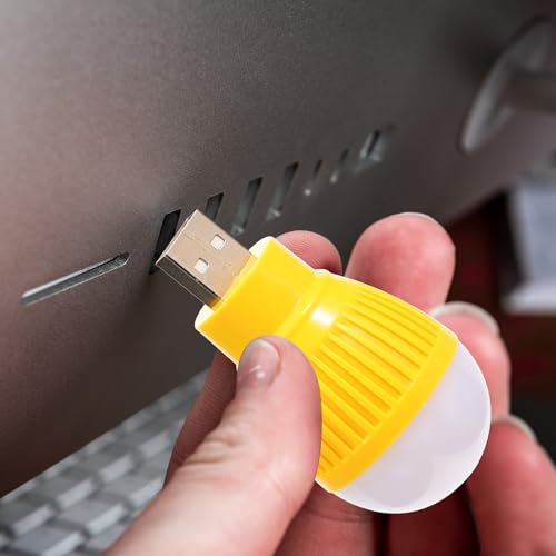 Lámparas USB LED Mini 4 piezas para noche color amarillo miniatura 4
