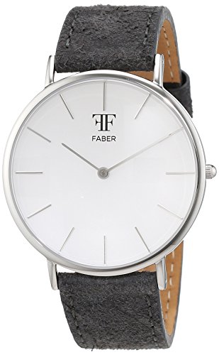 Montre mixte Faber Time F809SL : l'élégance du cuir gris et de l'analogique