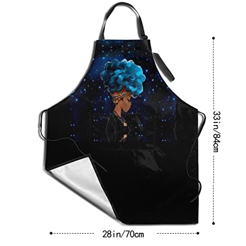 Wisedeal African American Adjustable Bib Neck Apron Polyester With 2 Pockets Cooking Kitchen Aprons For Men And Women Chef, Mom Aunt Apron For Christmas Birthday Gifts For Grilling Bbq Chef Apron #TOP5