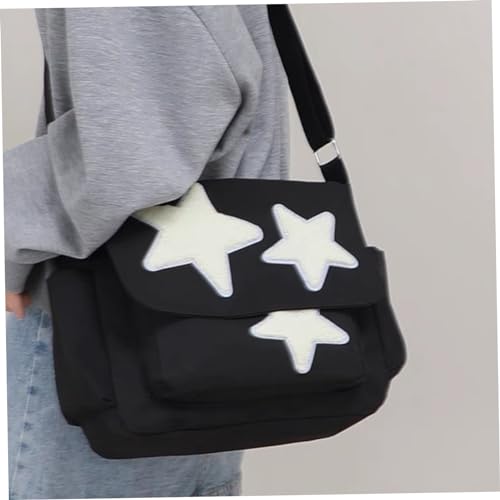 Messenger Bag,Crossbody Bags,Star Design Large Capacity Adjustable Cute Messenger Bag with Side Pockets Zippered Shoulder Bags for School Office Travel2