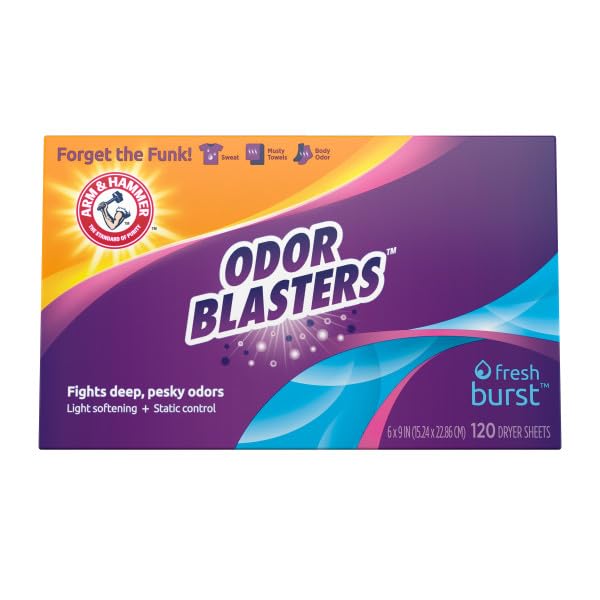 Image of ARM & HAMMER Odor Blaster Dryer Sheets, Fresh Burst, 120 Count
