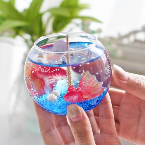 Bougie d'aquarium parfumée à bulles grand format pour une ambiance relaxante