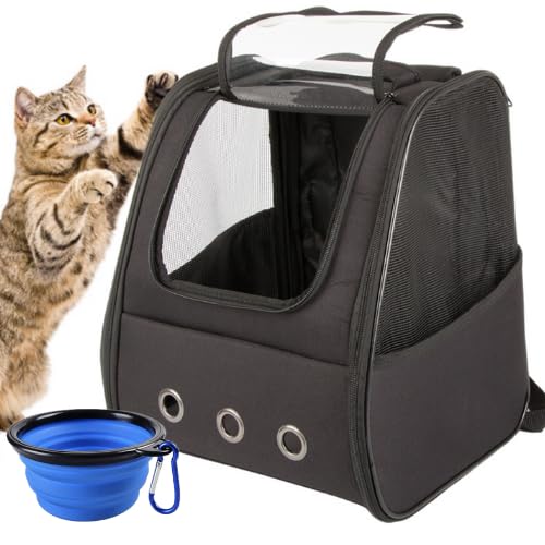 Northcamp Transportin Mochila para Gato y Perro pequeño, Resistente Incluye un Bebedero Plegable - Transportin Plegable para Mascotas, Transpirable y Ligero