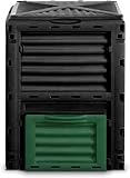 WorldFront Naturals Duurzame compostbak voor buiten met deksel - 300 l / 80 gallon capaciteit voor efficiënt organisch afvalbeheer - niet-tuimelend ontwerp met BPA-vrij PP-materiaal