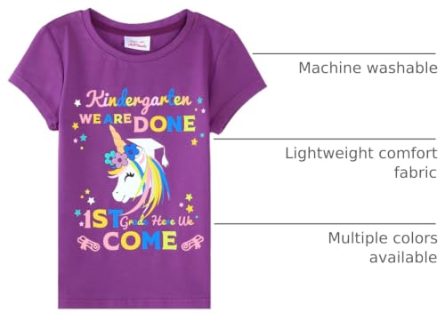 Image of Kindergarten Graduation Shirt Kids Kindergarten Graduation Gifts for Girls T-Shirt Top