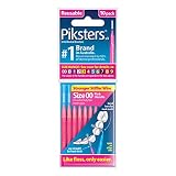 Piksters Interdental Brushes, Size 00, Pink Handle, 10 Pack