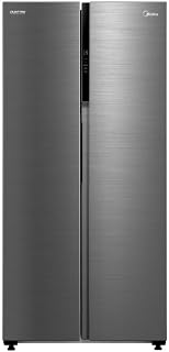 Refrigerador Refrigerador Automático Midea Side By Side Inverter Quattro Bru Steel 17 Pies Cúbicos Con Wifi