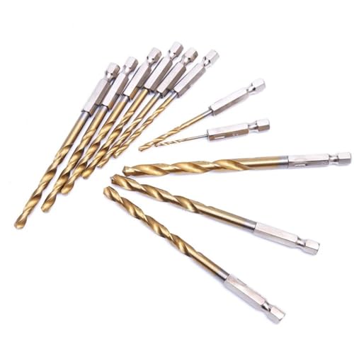 Kit de Ferramentas Brocas HSS Revestidas de Titânio 13 Peças com Adaptador Haste Hexagonal Compatíve