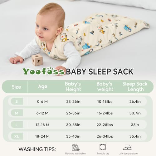 Image of Yoofoss Baby Sleep Sack 0-6 Months Rayon Made from Bamboo 1.0 Tog