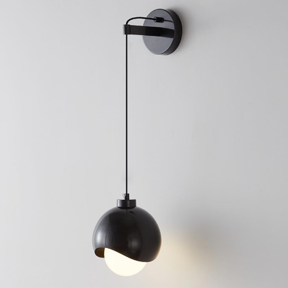 CWCQGH All Copper Glass Wall Lamps Simple Round Shape Wall Light with G9 Base Wall Sconce for Background Wall Corridor Clothing Store Corridor Stairs,D