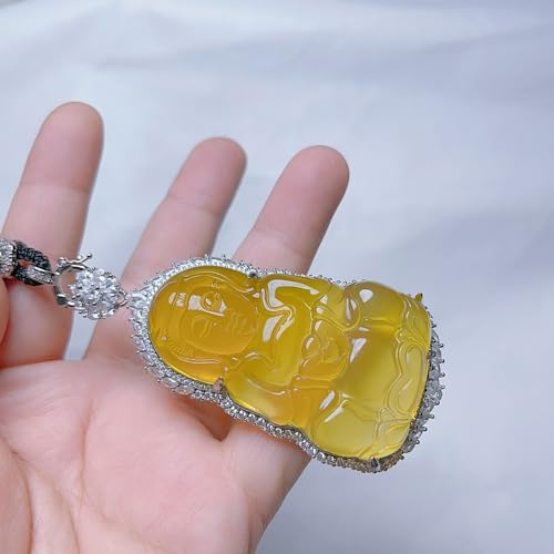 Collier chalcédoine jaune naturel, un bijou source de lumière et de sérénité - 2