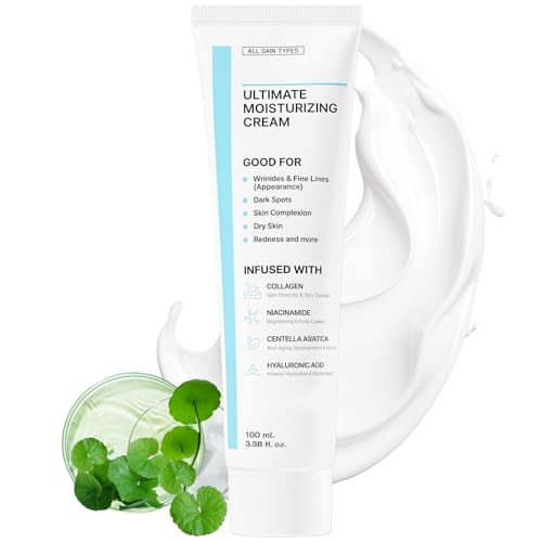 Youthful Formula Ultimate Moisturizing Cream, Dry Skin Face Moisturiser for Women, Anti Wrinkle & Relief Collagen Face Cream, Centella Soothing Moisturiser, Day & Night Cream for All Skin Types, 100ML