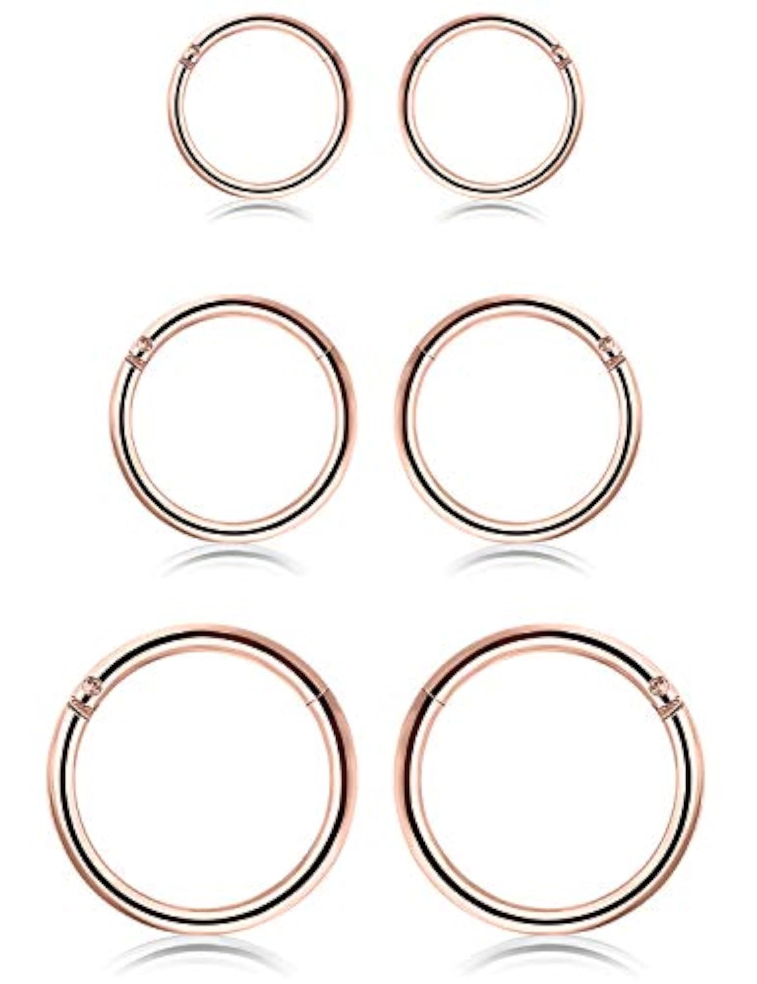 18G Stainless Steel Hinged Clicker Nose Ring
