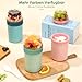 Mitsemmo Snack Cup Box Container with Lid,Yogurt Parfait Snackle Cups and Spoons,600ml+270ml Breakfast On The Go,Portable Overnight Oats Cereal To Go,Reusable Travel Cereal Bowl and Milk Container