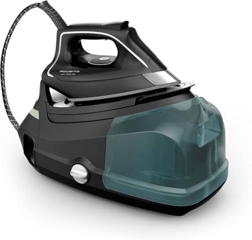Rowenta Centro de planchado Eco Steam Pro - Gran potencia de vapor, modo Eco eficiente, óptima distribución del vapor, depósito agua extraíble 1,1L, tecnología silenciosa, diseño ecológico, DG9610