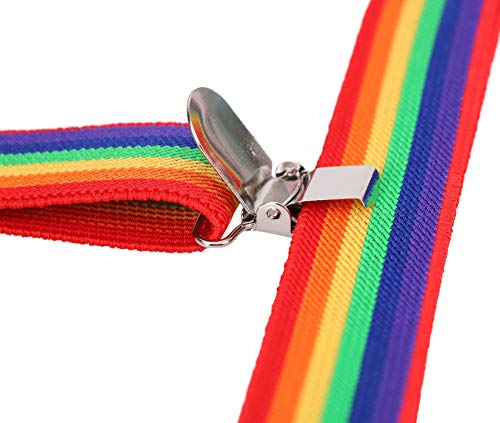 Livingston Unisex Clip-On Adjustable Elastic Suspenders for Men - Assorted Colors4