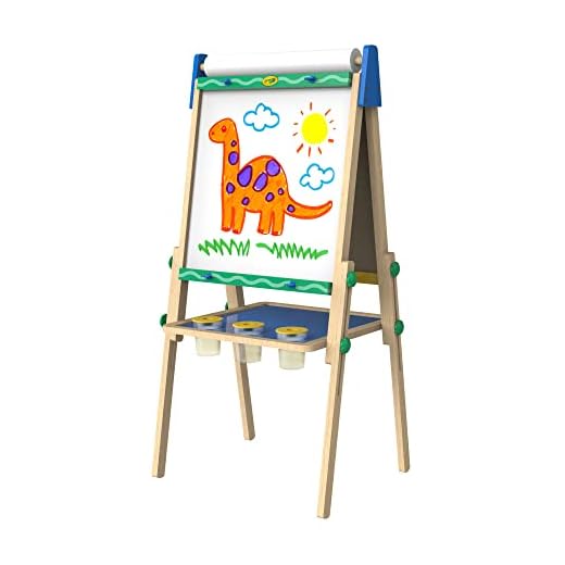 Crayola Kids Wooden Easel, Dry Erase Board & Chalkboard, Amazon Exclusive, Kids Toys, Age 4+