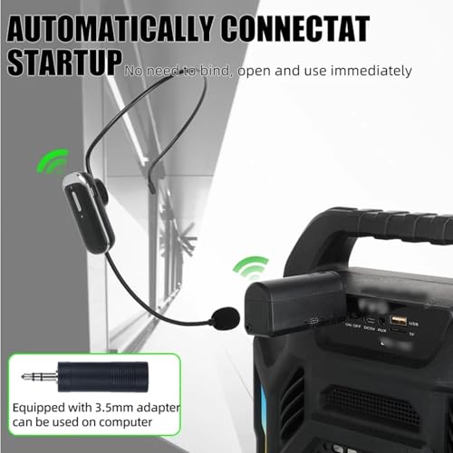 Image of hayden HY-41 Wireless UHF Headset Microphone - Head-Mounted Mic for Teaching, Livestreaming, and Conferences | Long Range, Voice Absorption, Type-C Charging, Long Battery, Crystal-Clear Sound