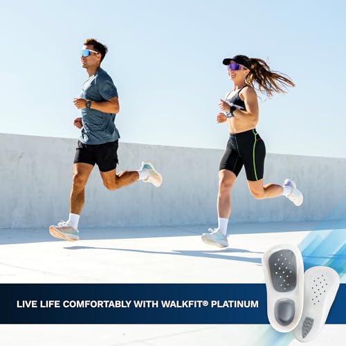 Image of WalkFit Platinum Foot Orthotics Plantar Fasciitis Arch Support Insoles Relieve Foot Back Hip Leg and Knee Pain Improve Balance Alignment (Men 8-8.5 / Women 9-9.5)