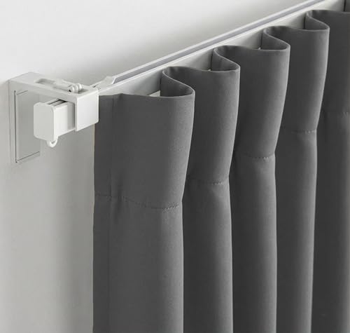 Image of FRESH FROM LOOM Light Block 12 ft Blackout Curtain | Premium 12 ft Long Door Non-Ring Curtains | S-Wave Pleat | | Non-Ring Curtains | S-Wave Pleat | Long parda | Parde (Grey | 12 Feet, 1pc Only)