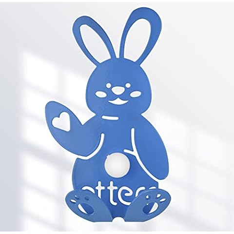100% Carbon Steel Rabbit Children's Wall Hanger (Blue) Cover