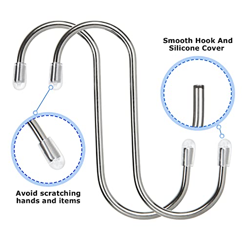 Acxfond 100Pcs S Hooks For Hanging 3.5 Inch S Shaped Hanging Hooks Heavy Duty S Hooks Metal Hooks For Hanging Kitchen Utensils, Plants, Pot, Pan, Cups, Towels #TOP4