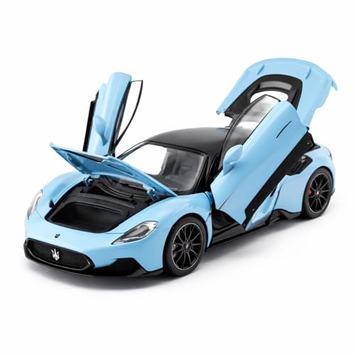 Image of 1:24 Scale Maserati MC20 Die Cast Metal Car Model with Openable Doors & Hood, Detailed Interior, Pull Back Action Toy Car for Kids & Collectors, Display Model