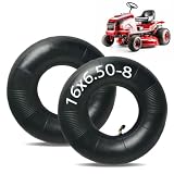 2 Stück Schlauch Reifen, Schlauch 16x6.50-8, Schlauch mit geradem Ventil TR13 Ventilschaft Ersatz, Rasentraktor Reifen,für Gartenrasenmäher, Traktoren, Geländefahrzeuge, Industriefahrzeuge